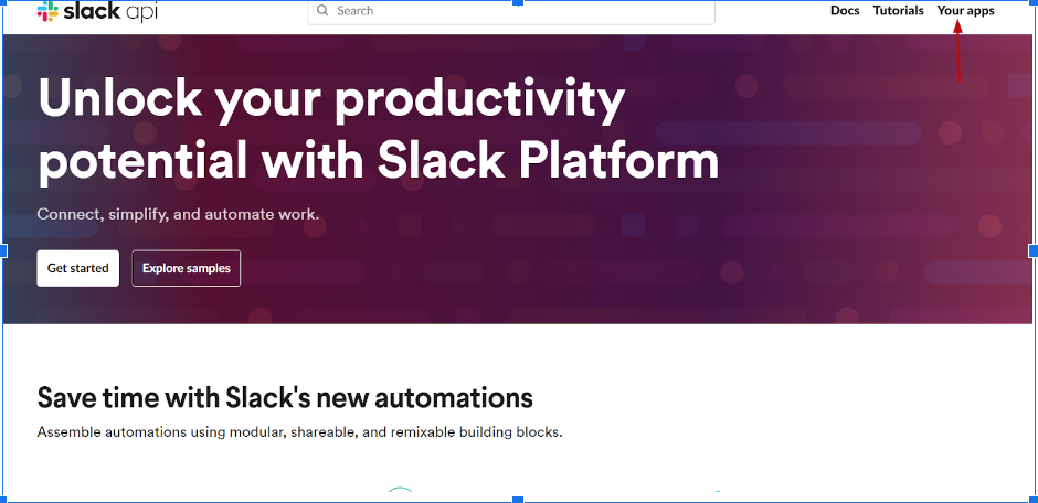 Slack API Homepage